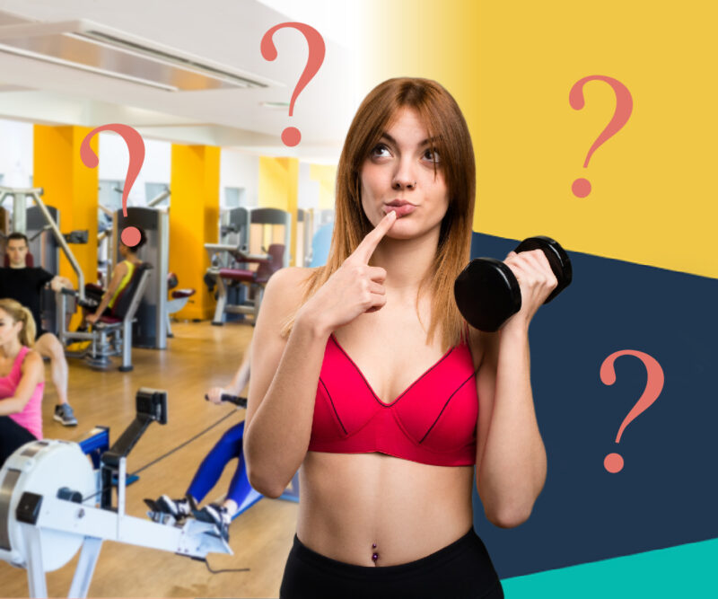 Aluno treinando na academia e comparando Gympass com plano de academia.
